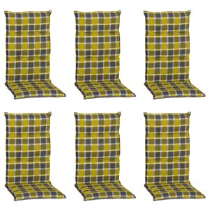 Hochlehner-Auflagen-Set 'Barcelona' gelbgrün/grau 50 x 118 x 6 cm 6 Stück