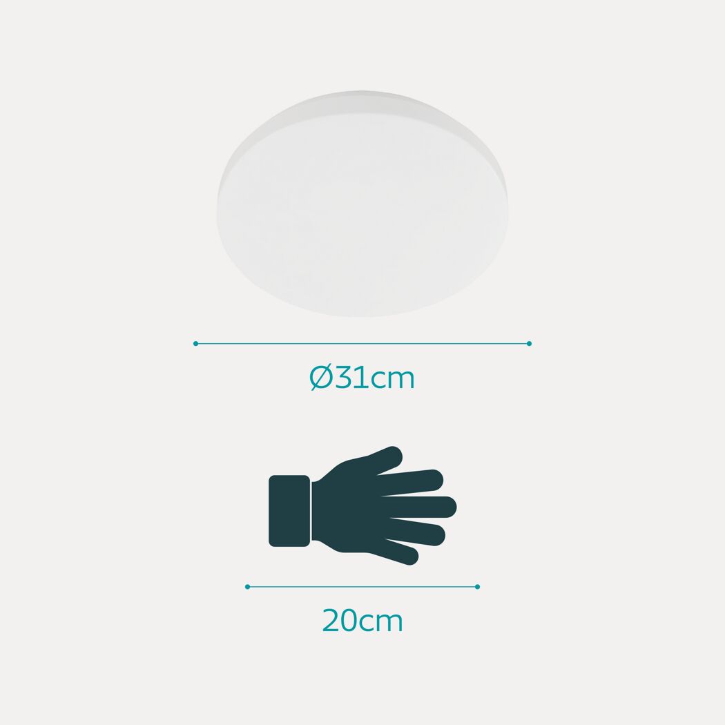 LED-Deckenleuchte 'Pogliola-E' 15 W 1800 lm warmweiß Ø 31 cm