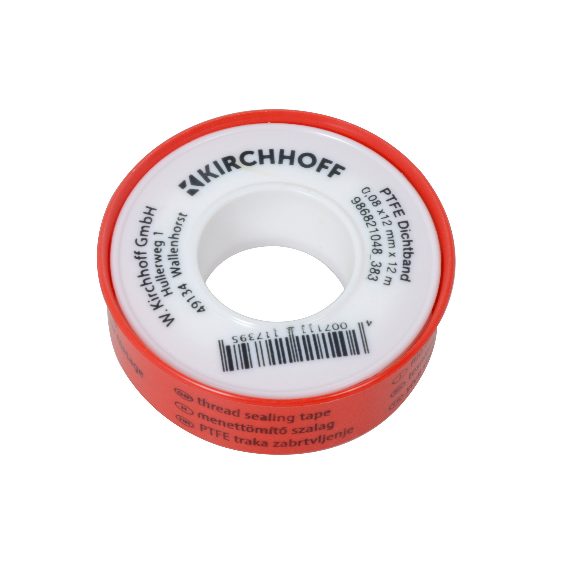 PTFE-Gewindedichtband weiß 0,08 x 12 mm x 12 m