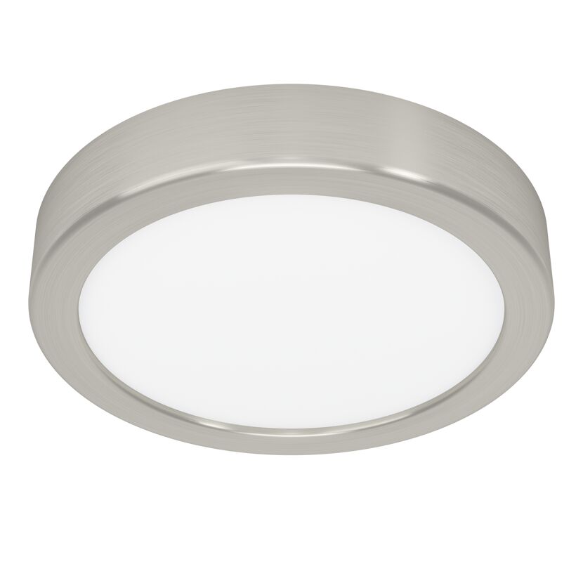 Deckenleuchte 'Fueva 6' Ø 16,6 cm nickel-matt/weiß 7,5 W
