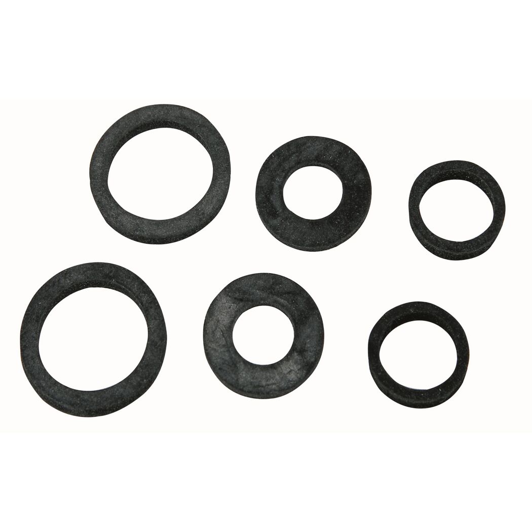 Schlauchverschraubungsdichtungs-Sortiment Gummi für 1/2" 3/4" 1", 6-teilig