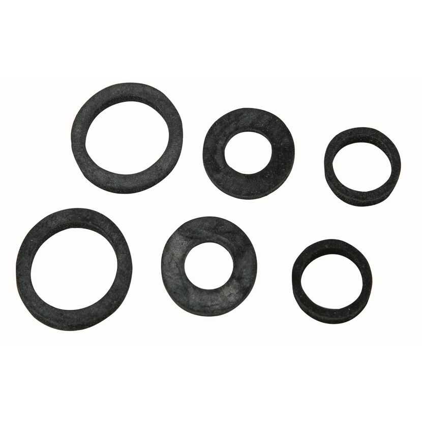 Schlauchverschraubungsdichtungs-Sortiment Gummi für 1/2" 3/4" 1", 6-teilig