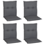 Niedriglehner-Auflagen-Set 'Barcelona' grau/weiß 50 x 101 x 6 cm 4 Stück