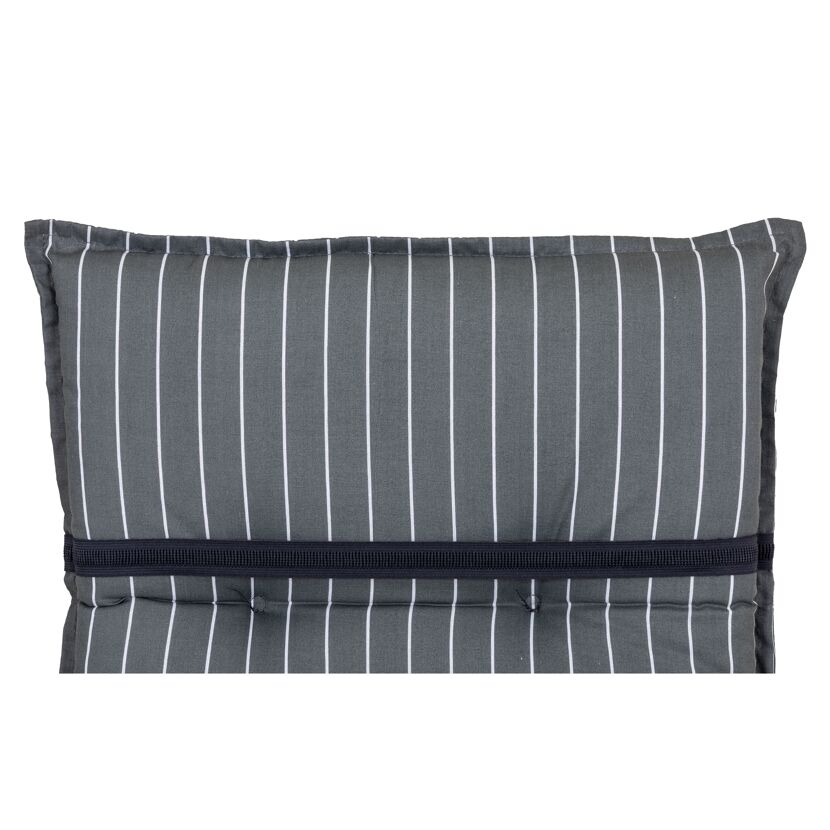 Niedriglehner-Auflagenset 'Belm' grau/weiß 50 x 101 x 6 cm 4 Stück