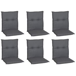 Niedriglehner-Auflagen-Set 'Barcelona' grau/weiß 50 x 101 x 6 cm 6 Stück