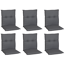 Niedriglehner-Auflagen-Set 'Barcelona' grau/weiß 50 x 101 x 6 cm 6 Stück