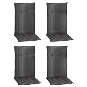 Hochlehner-Auflagen-Set 'Barcelona' grau/weiß 50 x 118 x 6 cm 4 Stück