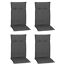 Hochlehner-Auflagen-Set 'Barcelona' grau/weiß 50 x 118 x 6 cm 4 Stück