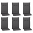 Hochlehner-Auflagen-Set 'Barcelona' grau/weiß 50 x 118 x 6 cm 6 Stück