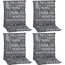 Niedriglehner-Auflagen-Set 'Barcelona' grau 50 x 101 x 6 cm 4 Stück