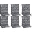Niedriglehner-Auflagen-Set 'Barcelona' grau 50 x 101 x 6 cm 6 Stück