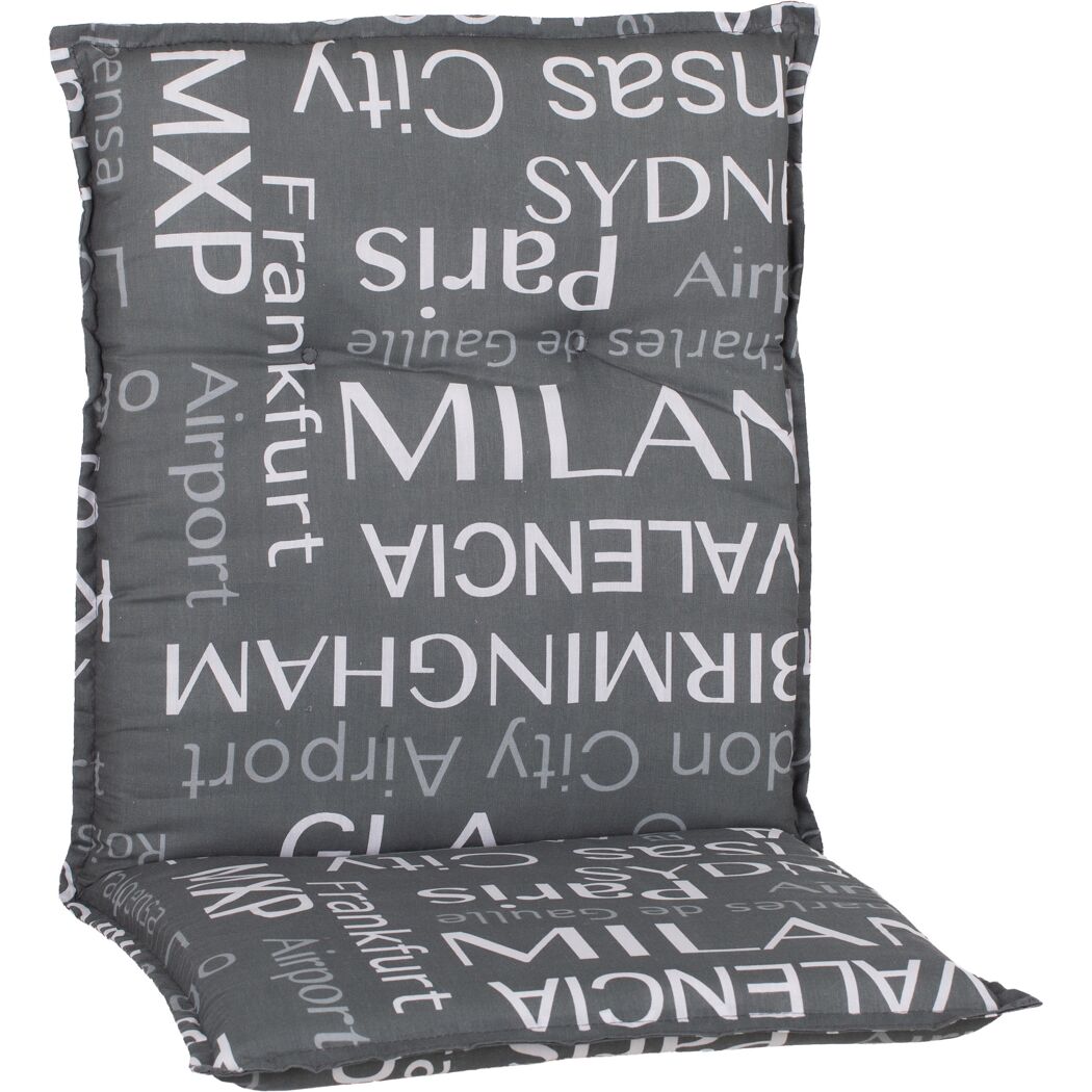 Niedriglehner-Auflagenset 'Bellona' grau 50 x 101 x 6 cm 6 Stück