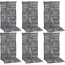 Hochlehner-Auflagen-Set 'Barcelona' grau 50 x 118 x 6 cm 6 Stück