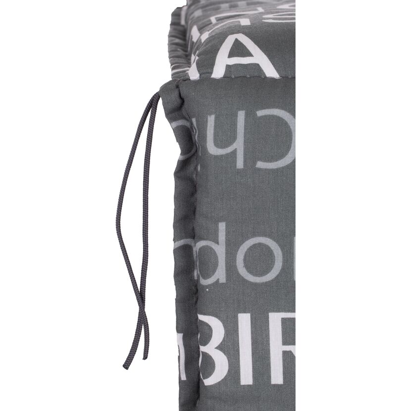 Hochlehner-Auflagenset 'Bellona' grau 50 x 118 x 6 cm 6 Stück