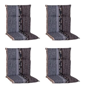 Niedriglehner-Auflagen-Set 'Barcelona' grau/braun 50 x 101 x 6 cm 4 Stück
