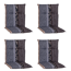 Niedriglehner-Auflagen-Set 'Barcelona' grau/braun 50 x 101 x 6 cm 4 Stück
