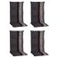 Hochlehner-Auflagenset 'Bangui' grau/braun 50 x 118 x 6 cm 4 Stück
