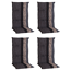Hochlehner-Auflagen-Set 'Barcelona' grau/braun 50 x 118 x 6 cm 4 Stück