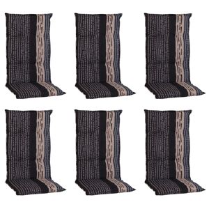 Hochlehner-Auflagen-Set 'Barcelona' grau/braun 50 x 118 x 6 cm 6 Stück