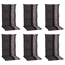 Hochlehner-Auflagen-Set 'Barcelona' grau/braun 50 x 118 x 6 cm 6 Stück