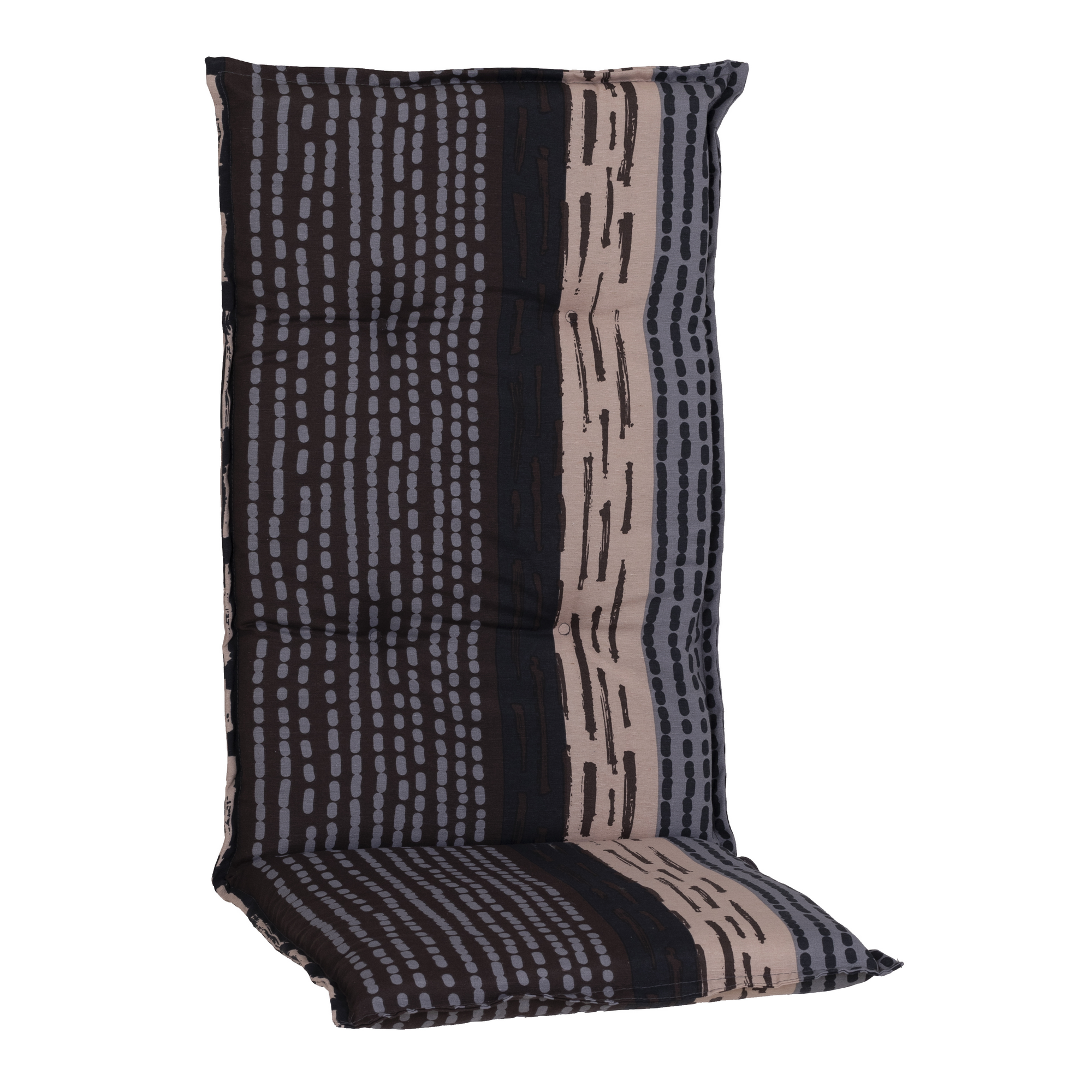 Hochlehner-Auflagen-Set 'Barcelona' grau/braun 50 x 118 x 6 cm 6 Stück