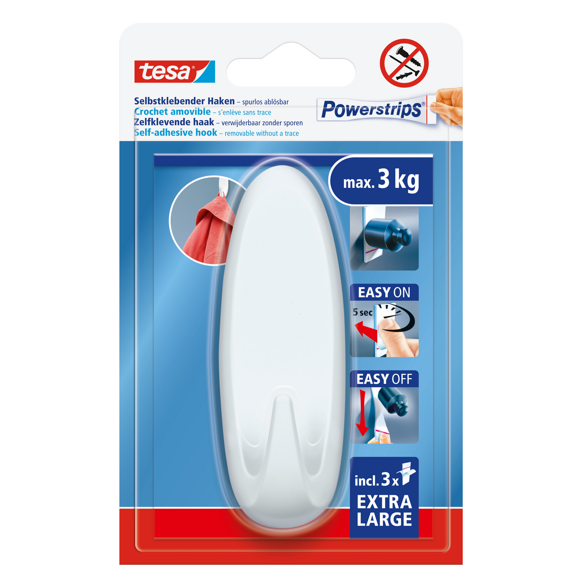 Haken 'Powerstrips' XL oval selbstklebend