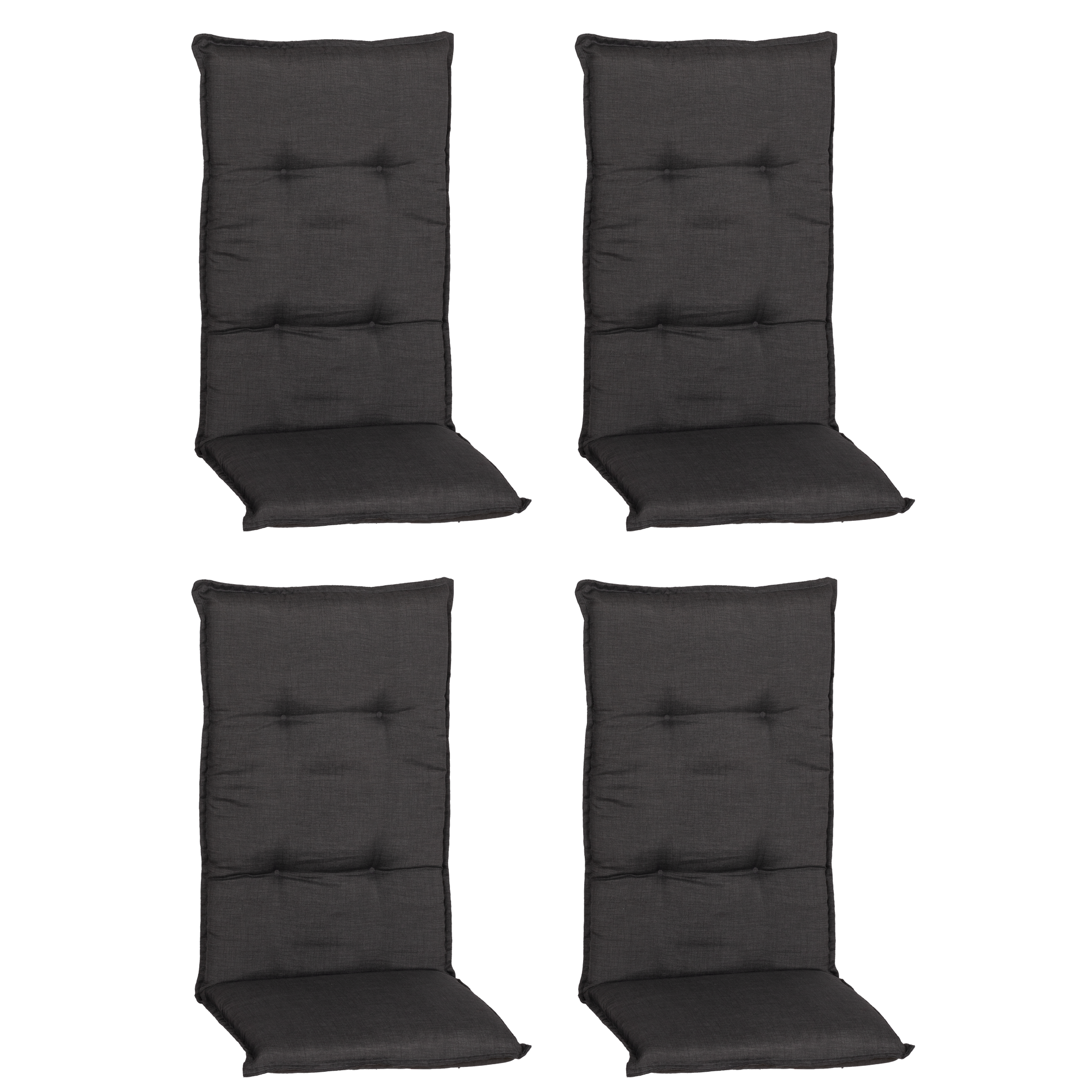 Hochlehner-Auflagen-Set 'Barcelona' grau 50 x 118 x 6 cm 4 Stück