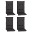 Hochlehner-Auflagen-Set 'Barcelona' grau 50 x 118 x 6 cm 4 Stück