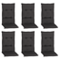 Hochlehner-Auflagen-Set 'Barcelona' grau 50 x 118 x 6 cm 6 Stück
