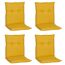 Niedriglehner-Auflagenset 'Brovine' gelb 50 x 101 x 6 cm 4 Stück
