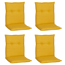 Niedriglehner-Auflagen-Set 'Barcelona' gelb 50 x 101 x 6 cm 4 Stück