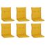 Niedriglehner-Auflagenset 'Brovine' gelb 50 x 101 x 6 cm 6 Stück