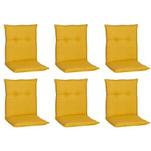 Niedriglehner-Auflagen-Set 'Barcelona' gelb 50 x 101 x 6 cm 6 Stück