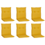 Niedriglehner-Auflagen-Set 'Barcelona' gelb 50 x 101 x 6 cm 6 Stück