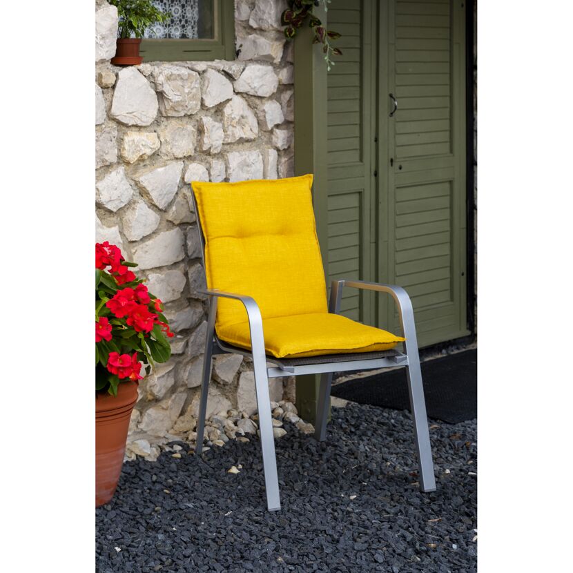 Niedriglehner-Auflagenset 'Brovine' gelb 50 x 101 x 6 cm 6 Stück