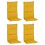 Hochlehner-Auflagenset 'Brovine' gelb 50 x 118 x 6 cm 4 Stück