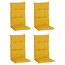 Hochlehner-Auflagen-Set 'Barcelona' gelb 50 x 118 x 6 cm 4 Stück