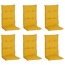 Hochlehner-Auflagen-Set 'Barcelona' gelb 50 x 118 x 6 cm 6 Stück