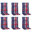 Hochlehner-Auflagen-Set 'Genf' rot/blau 48 x 120 x 5 cm 6 Stück