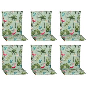 Niedriglehner-Auflagen-Set 'Genf' grün/pink 48 x 100 x 5 cm 6 Stück