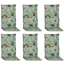 Hochlehner-Auflagen-Set 'Genf' grün/pink 48 x 120 x 5 cm 6 Stück