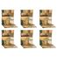 Niedriglehner-Auflagenset 'Glasgow' beige/grün 48 x 100 x 5 cm 6 Stück