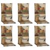 Hochlehner-Auflagenset 'Glasgow' beige/grün 48 x 120 x 5 cm 6 Stück
