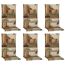 Hochlehner-Auflagenset 'Glasgow' beige/grün 48 x 120 x 5 cm 6 Stück