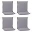 Niedriglehner-Auflagen-Set 'Ascot' grau 52 x 100 x 8 cm 4 Stück