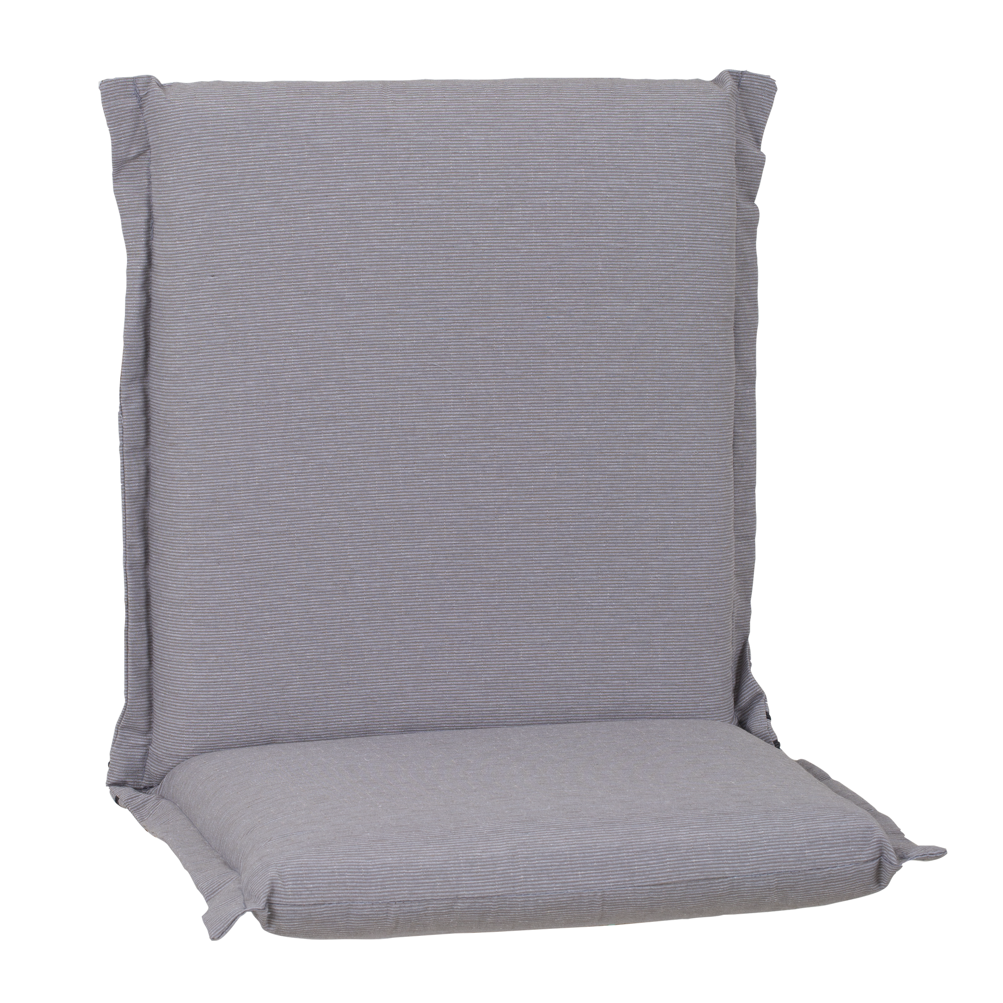 Niedriglehner-Auflagen-Set 'Ascot' grau 52 x 100 x 8 cm 6 Stück