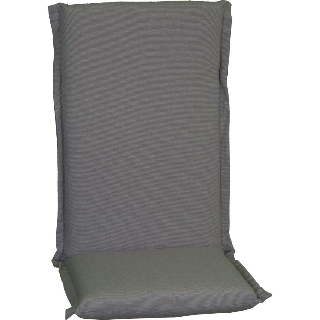 Hochlehner-Auflagenset 'Atlanta' grau 52 x 120 x 8 cm 6 Stück