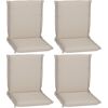 Niedriglehner-Auflagenset 'Aurich' beige 52 x 100 x 8 cm 4 Stück