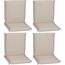Niedriglehner-Auflagenset 'Aurich' beige 52 x 100 x 8 cm 4 Stück