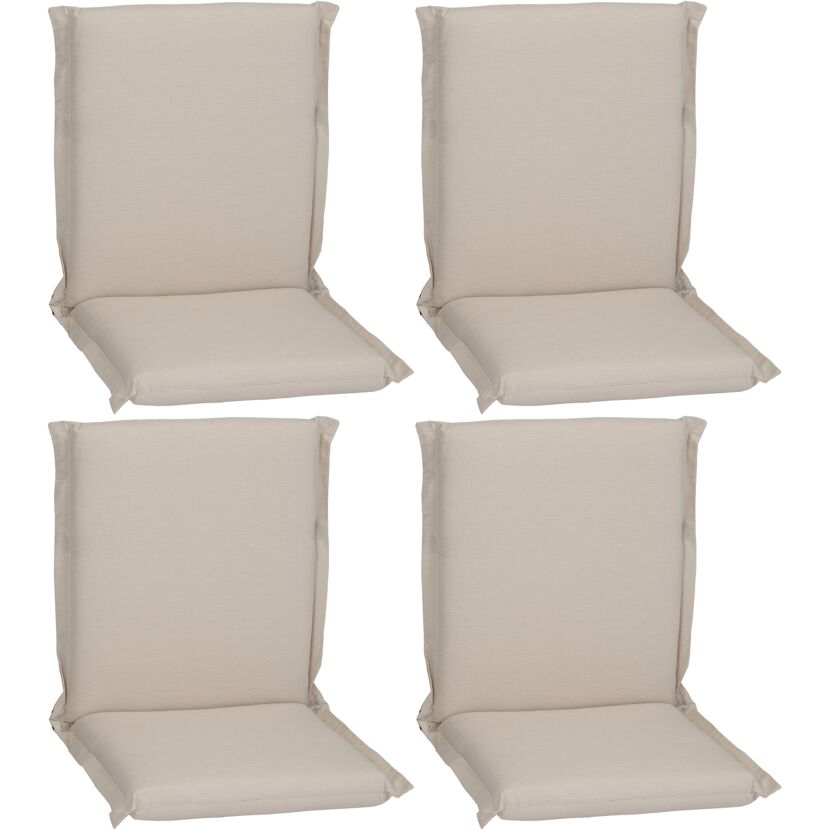 Niedriglehner-Auflagenset 'Aurich' beige 52 x 100 x 8 cm 4 Stück